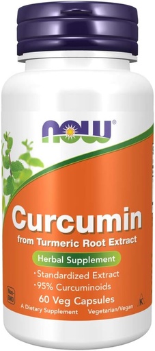 [BRSWI234A55GI2LG] Now Foods, Curcumin Extract 95, 60 Veg Capsules