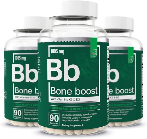 [BRSROFIPCF6GYGT4] Основні елементи Bone Boost Health Supplement - Bone Support і Калію добавки з вітаміном D 3, K2, Cissus Quadrangularis для Bone Міцності - 270 Капсули (90 Day Supply) (3-Pack)