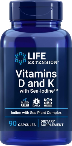 [BRSWYZTRC4IQAYDD] Vitamins D and K with Sea-Iodine, 90 Capsules