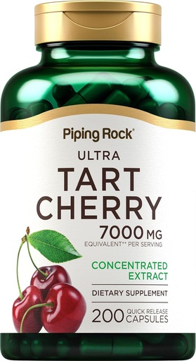 [BRSWYFANPJ7AIFI3] Piping Rock Tart Cherry Capsules 7000 mg = 200 Pills 供男女使用 超强集中 提取 QN-GMO,Gluten免费补充