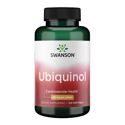 [BRSWIBATDIIAAET2] Swanson Ubiquinol - 100 mg - for Heart Health, Brain Energy & Antioxidant Support - Aids ATP Production* - Non-GMO - 120 Softgels
