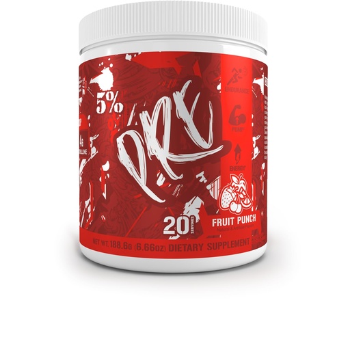 [BRSRAZT4AUIBGELF] 5% Nutrition Code Red Series Pre Workout Powder for Men & Women | Energy, Pump, Power, Protein Synthesis & Focus | 300mg Caffeine, L-Citrulline, Glycerol, Taurine, Alpha GPC, Huperzine (Fruit Punch)