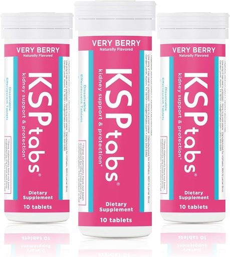 [BRSWGED4OQMGKDLJ] All Natural Hydration & Kidney Health Supplement to Combat Calcium Oxalate Crystal Formation, Very Berry-3 Pack