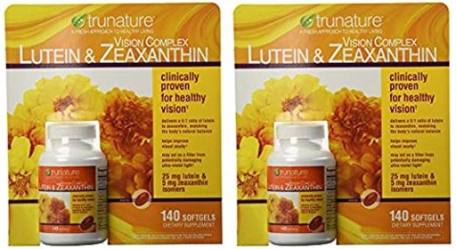 [BRSWGAI5AQHBAFLX] Trunature Vision Complex Lutein and Zeaxanthin Supplement, 140 Count (2 Packs)