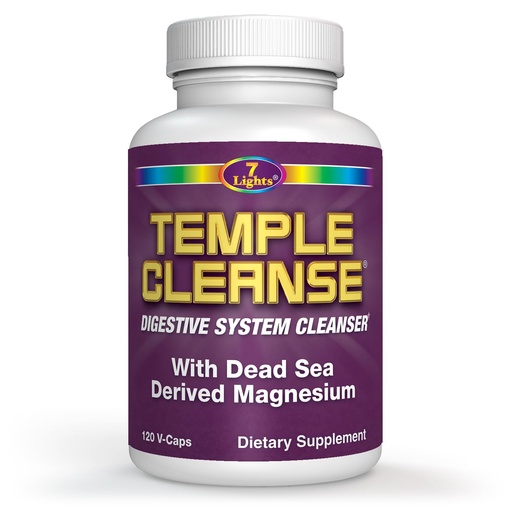 [BRSROFQQCR6WG2YY] Temple Cleanse 120 Capsules | Oxygen & Dead Sea Magnesium Colon Cleanse Detox, Fast-Acting Constipation Relief, No Gas/Bloating, Vegan Gluten-Free Digestive Cleanse, Gentle on Stomach for Women & Men