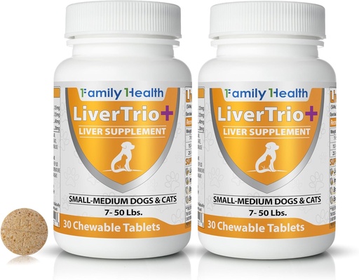 [BRSROCDYCEHAO3T7] תוספת חיה כוללת (2 Pack - 60ct), שילוב זהה, SPC, Silybin A+B, Gluathione, Chew Tabs for Dogs 30Ct (2X Small - Medium)