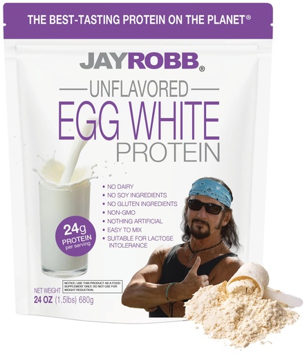 [BRSWIYA5B4NGEYI3] JAYROBB Unflavored Egg White Protein 24 oz, 1.5 Pound Bag