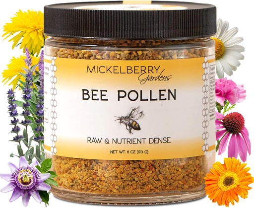 [BRSW2YY6DMPGEDQ3] Mickelberry Gardens Bee Pollen顆粒 – 100% 生, タンパク質でパック純粋なスーパーフード, ビタミン, ミネラル & 抗酸化剤 – 6 Oz