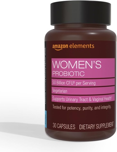 [BRSWGFTYOBYBSDLP]   Elements One Daily Women's Probiotic, Support Urinary Tract and Vaginal Health, 50 Billion CFU (7 strains), Lactobaccilus and Bifidobacteria blend, 30 Capsules