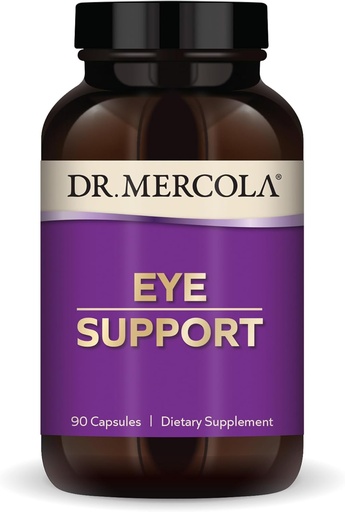 [BRSWYZL6AEFRYYLG] Dr. Mercola Eye Support - Suporta Olho & Visão Saúde - com Lutein, Zeaxanthin, Astaxantina Orgânica e Groselha Negra - Não-GMO, Gluten-Free & Soy Free - 90 Cápsulas (90 Servings)