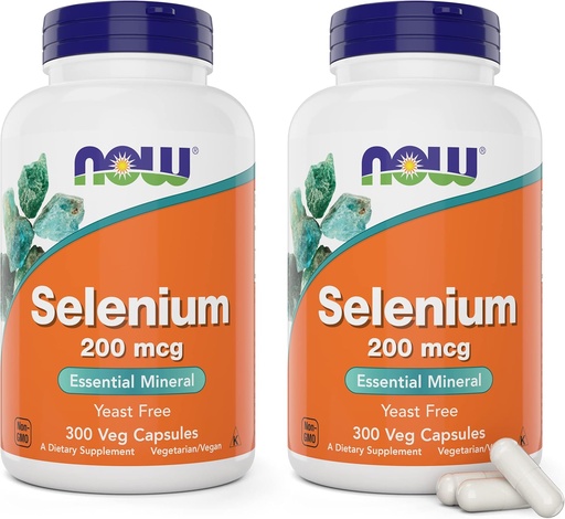 [BRSWY2T4CF5WY2Y3] Sekarang Selenium 200mcg Capsules, 300 Count (Pack of 2) - L Selenomethionine Mineral Suplemen Perempuan & Men - Veg Caps, Non- GMO, Vegan Friendly, Yeast- Free