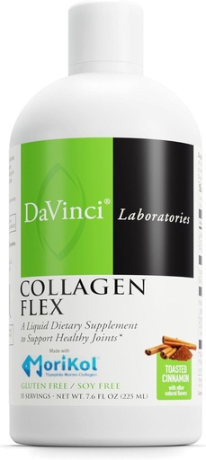 [BRSROZA6OF4AOCLJ] DAVINCI Labs - Collagen Flex - A Liquid Dietary Supplement to Support Healthy Joints - Toasted Cinnamon - Gluten Free, Soy Free - 7.6 fl oz