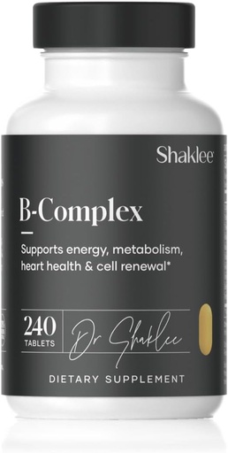 [BRSRAEIKDEGW2H3F] Shaklee - B-Complex- The Ultimate Energy Boost with Patented Bioactivated Absorption SystemTM - B-vitamiinit tehostettua hyvinvointia - Tukee energiaa, sydän- ja aivojen terveyttä - 240 tablettia