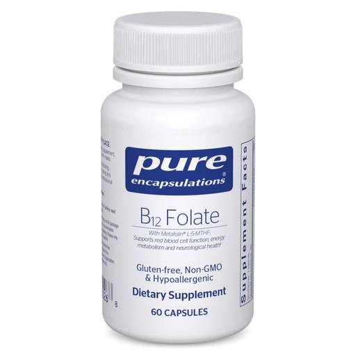 [BRSWIZ3RBMIW2HTO] Pure Encapsulations B12 Folate - Energy Supplement to Support Nerves, Energy Metabolism & Cognitive Support* - with Vitamin B Folate as Metafolin - 60 Capsules
