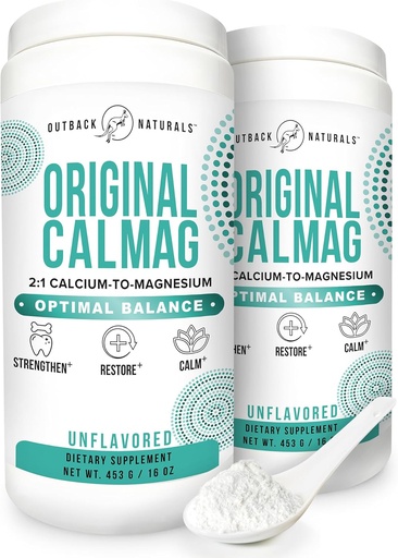 [BRSRAFQQOR5BOF3B] High Absorption 2:1 CalMag Calcium and Magnesium Citrate Supplement - Pure Calcium Malate Powder - Supports Stress Relief, Sleep & Bone Strength - Mineral Drink - Unflavored 16.5 oz (Pack of 2)
