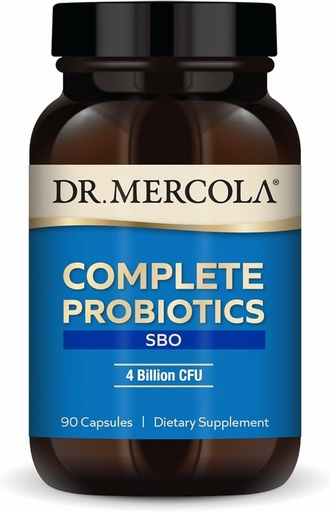 [BRSWGCYNDEMQGD3X] Mercola Complete Probiotics SBO - 4 억 CFU - Gut Health - 건강한 면역 기능을 지원 - 비 GMO, 글루텐 프리 & Soy-Free - 90 캡슐 (90 서빙)