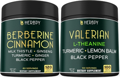 [BRSRAEL7BEMAICY2] Bundle 7in1 Berberine HCl 97% & 5in1 Valerian Root Supplement