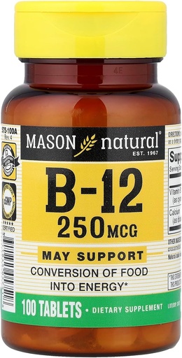 [BRSWIZ33OBYA2GD2] Mason Vitamin Mason B 12 250mcg tabletki