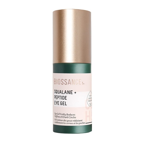 [BRSWYZT6O4JW2YD6] Biossance Squalane + Peptide Eye Gel - Ultra-Hydrating Under Eye Cream - Reduces Puffiness & Dark Circles - Eye Wrinkles Repair Moisturizer- Anti Aging & Hydrating, Day & Night Cream - 0.5oz