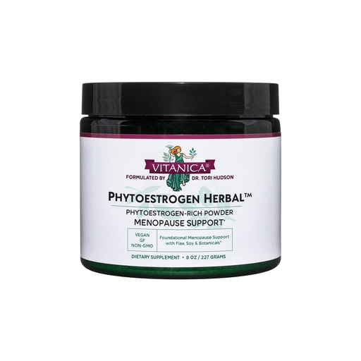 [BRSWIZ3RBMPWEGDE] Vitanica Phytoestrogen Herbal Non-GMO PMS, Menopause Relief Supplement for Women, Hormone Balance, Night Sweats & Hot Flash Relief, Soy Isoflavones, Vegan, Powder 8 Oz (Phytoestrogen Herbal)