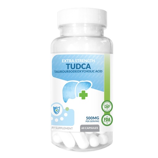 [BRSWYC3QOQBREDY7] TUDCA (Tauroursodeoxycholic Acid) Liver Support Supplement - 500mg Per Serving - Pure Liver Support & Health - 60 Count