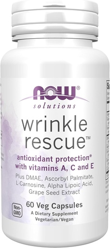 [BRSWIY35CYEBC23U] NOW Foods Solutions, Wrinkle RescueTM Capsules, Targeted Blend with Vitamins A, C и E, 60 капсул