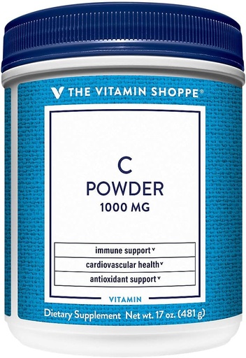 [BRSWIYTYOAJWIFQ7] The Vitamin Shoppe Vitamin C Powder 1,000MG, Antioxidant That Supports Immune and Cardiovascular Health (17 Ounces Powder)