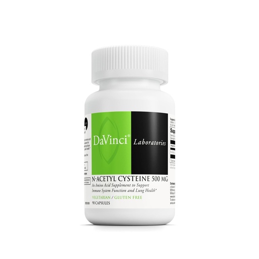 [BRSWIYIHCENWC2LM] DAVINCI Laboratories - N-Acetyl Cysteine 500 mg - an Amino Acid Supplement to Support Immune System Function and Lung Health - Vegetarian, Gluten-Free - 90 Capsules