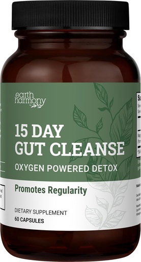 [BRSRAYI2CEDRUADA] 15 Day Gut Cleanse Detox For Women and Men - Vegan, Non-GMO Ingredients For Waist Loss and Constipation Relief With A 15 Day Cleanse Gut Support Without Cramping, As Seen On TikTok (60 Capsules)