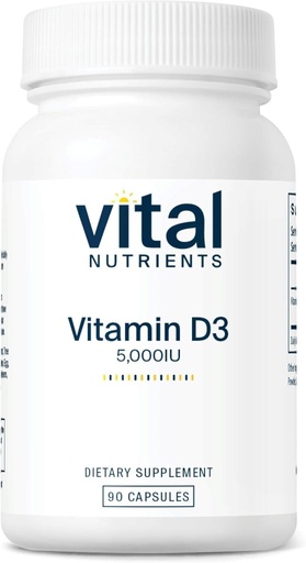 [BRSWIYAKBIEGY2I5] Vital Nutrients Вітамін D 5000 IU Вітамін D3 Supplement Здорові Bones, Teeth, М'язи* Функціонування Cellular & Immune Функція Calcium Absorption клейковина, молочний і соєвий HDporn 90 капсули