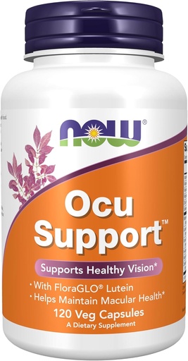 [BRSWIY32BQMB6H3K] NOW Foods Supplements, Ocu Support™ with FloraGLO® Lutein, plus Vitamins A, C and E, 120 Veg Capsules