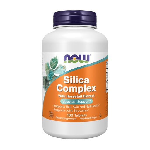 [BRSWIYT3PMCGI3LU] NOW Foods Supplements, Silica Complex with Horsetail Extract, Supports Hair, Skin and Nail Health*, Structural Support*, 180 Tablets