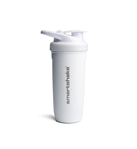 [BRSWYZA3BUNAMFL7] Smartshake Reforce Stainless Steel Protein Shaker Bottle - Non Insulated Unisex Gym Bottle | Metal Shaker Bottles - 900 ml | 30 oz - Leakproof Screw-On Lid - DEHP & BPA Free (White)