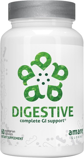 [BRSRAYY6OZ5WCF3B] Digestive Complete GI Support of Upper, Middle and Lower Gastrointestinal System, 60 Capsules