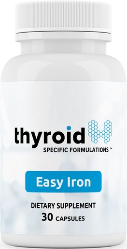 [BRSW2GAOCUBQ2GQ2] Easy Iron: Doctor-Formulated High Potency Iron Supplement for Enhanced Energy & Wellness, Gentle on Stomach, Ideal for Thyroid & Anemia Support, Non-Constipating, Daily Boost
