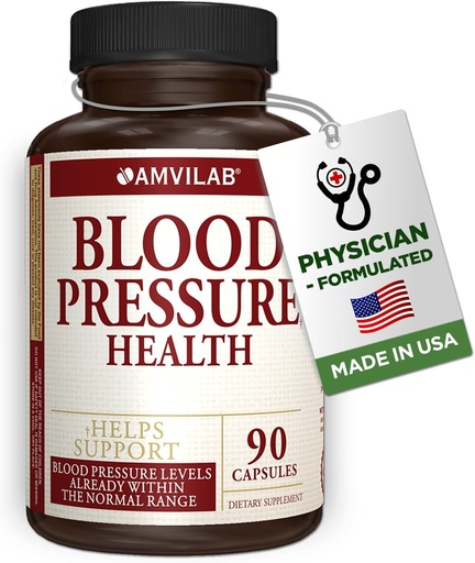 [BRSROHD2DJ5AKH3B] Health - Assistances Support blood Pressure Levels - for Healthy Heart, Cholesterol ' Cardio Support - Vitamins ' Herbs - Non-GMO " Gluten Free - Dietary supplement - 90 Capsules