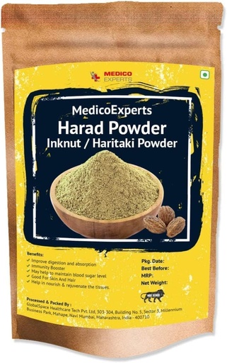 [BRSRO2QZCF4AEG36] SENTA Haritaki Powder Organic - 100 GMS | 100% Pure Harde Powder | Kadukkai Powder | Harad Powder | Inknut Powder for Dark Circles, Face, Skin & Healthy Digestion
