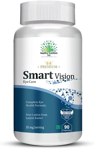 [BRSRAGLYDJ7QGHQU] Smart Vision Eye Care Supplement to Improve Vision, Blue Light, Glare Sensitivity & Digital Guard Formula (Lutein, Zeaxanthin) -Pack of 90 Vegetarian Capsules