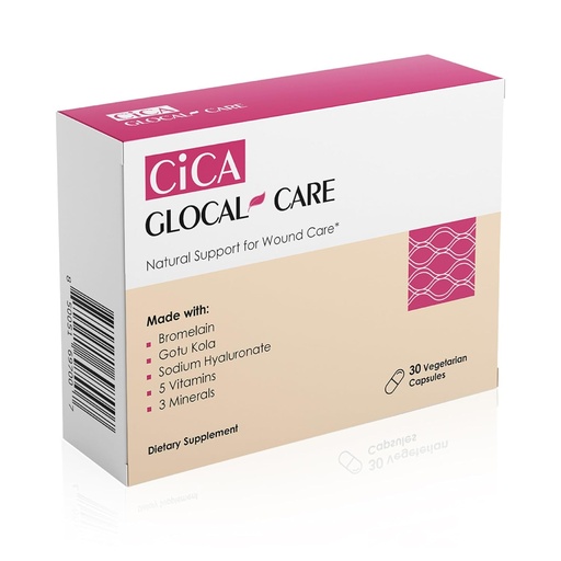 [BRSROEDQB4PR6FLV] Cica GlocalCare – Clinically Proven Wound Healing Supplement - Aids in Scar & Recovery Support - Helps with Skin & Tissue Repair for Surgery, Wounds, Scar Treatment & Bruising (30 Capsules)