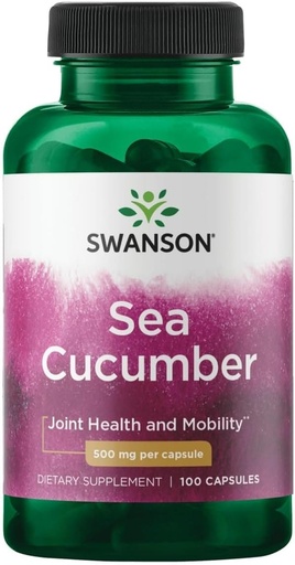 [BRSWGGABDMAWYFDJ] Swanson Sea Cucumber - Natural Promoting Objective Support and Motivitat - Suport per a la protecció de Cartilage i Connections - [100 Capsules, 500mg cada)
