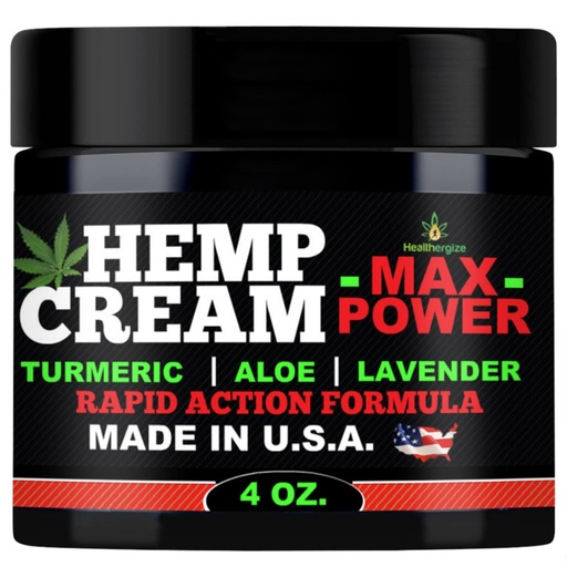[BRSW2GA5OQGQKCLV] Hemp Cream-Natural Premium Quality Hemp Oil-Instant Results-Premium Turemric-Made In USA-Lavender, Aloe, Dry Skin-4 Ounce