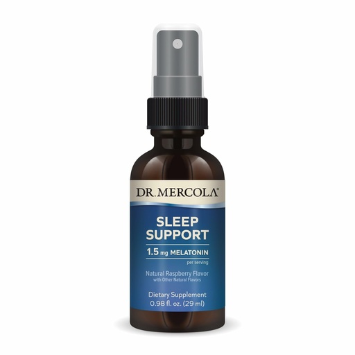 [BRSWIZT5AYNGI23E] Dr. Mercola Sleep Support with Melatonin Spray - Supports Restful Sleep - Non-GMO, Gluten-Free & Soy-Free - Natural Raspberry Flavor - 0.98 fl oz (35 Servings)