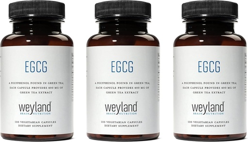 [BRSWKZI6BUFAMADI] EGCG | Green Tea Extract | 400 mg - Antioxidant Supplement | Vegan, Gluten Free | 100 Vegetarian Capsules (Pack of 3)