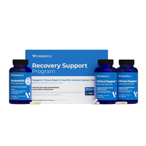 [BRSWIYQBA4BBSFD4] Clinical-Grade Post Surgery Recovery Support Supplement Program, Comprehensive, Physician-Designed Formulation to Support Healing with Vitamins, Minerals, Antioxidants, Bromelain and Quercetin