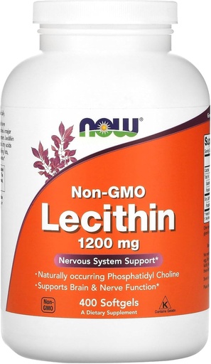 [BRSWIELZAENRSEL4] Lecithin 19 Grain 1200 mg - Now Foods - 400 - Softgel