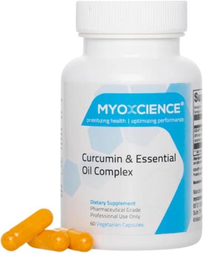 [BRSWG233CFYQM2AZ] MYOXCIENCE Curcumin & Essential Oil Complex | BCM-95 | 500 mg Curcumoind, Curcumin & Volatile Oil Complex (60 Vegetarian Capsules)