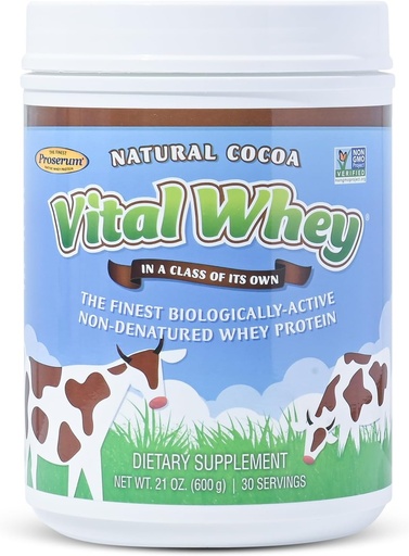 [BRSWIYYGDMIWYDL2] Grass-Fed Whey Protein Tozu Immune Vitality, Natural Cocoa 600g (30 hizmet), 15g Protein Servis, Vital Whey, Clean Holistic, Wellness Beslenme Beslenme