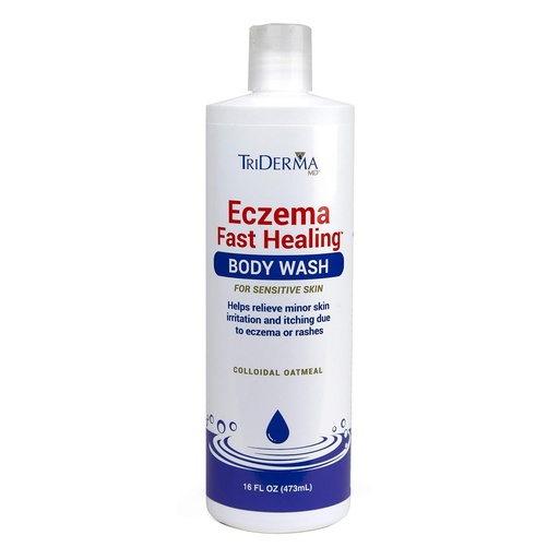 [BRSWIFT4AUGRSFL4] TriDerma Eczema Fast Healing Body Wash for Sensitive Skin 16 Ounces