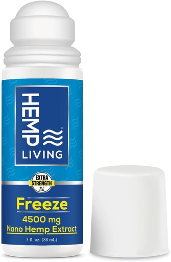 [BRSWYHQLOUDQ4AL5] Freeze Nano Hemp Extract, Pain-Relieving Roll On, Cold Therapy, Roll On for Muscles and Joint Pain, 3 oz Roll on Bottle (4500 mg)