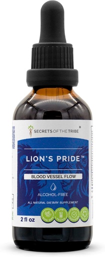 [BRSWGCQQAQBGCAD2] Tribeko sekretuak - Lion's Pride, Blood Vessel Flow, Herbal Supplement Blend Drops Alcohol-Free Liquid Extract (2 Fl Oz)